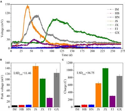 Characterization of Electricity Generated by Soil in Microbial Fuel Cells and the Isolation of Soil Source Exoelectrogenic Bacteria